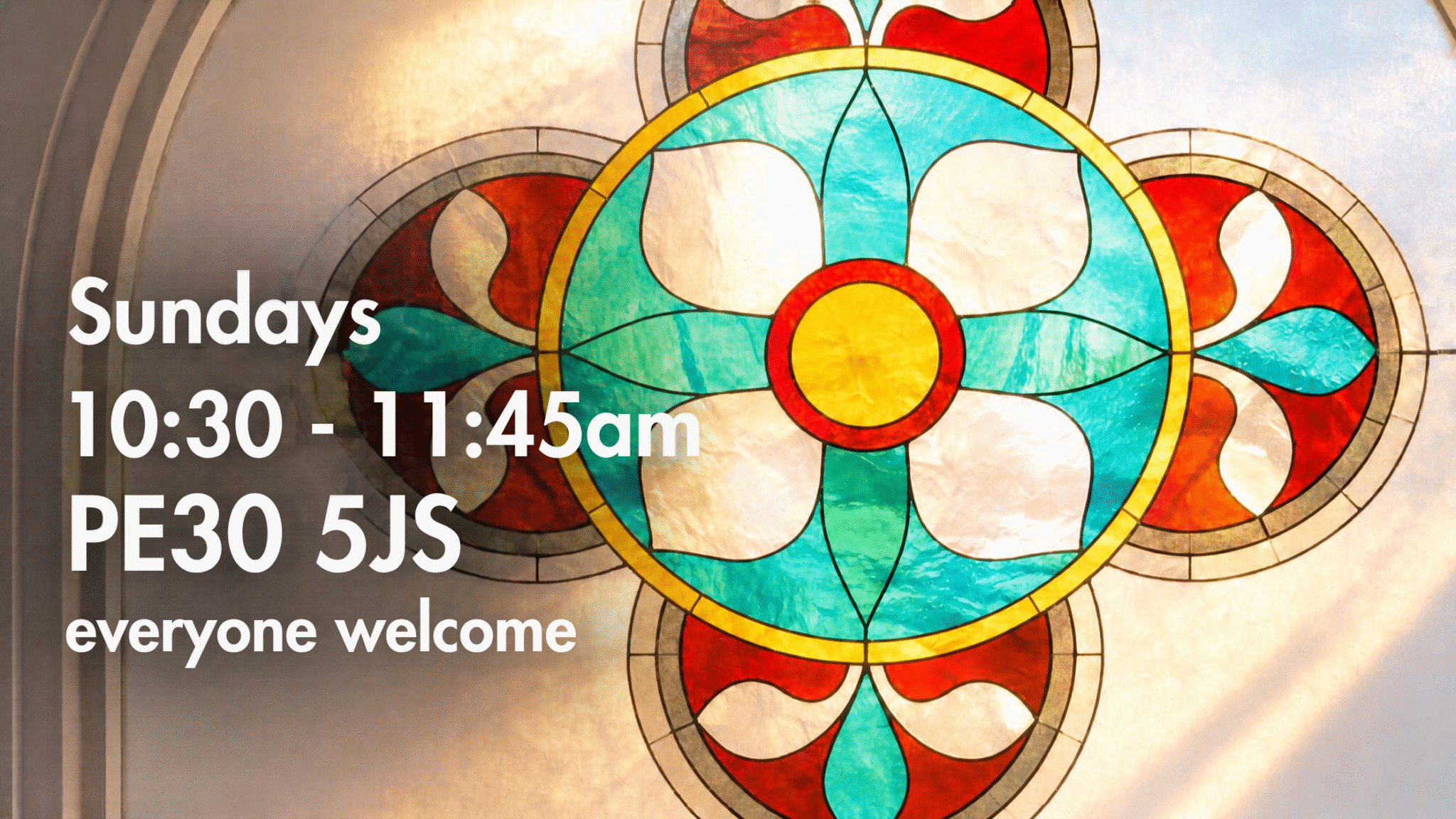 Website Banner for Sunday Timetable